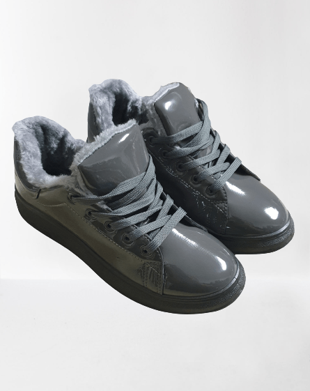 Dámske zateplené členkové topánky Greyky, sivá