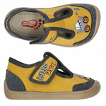 BAREFOOT Detské papuče žlté