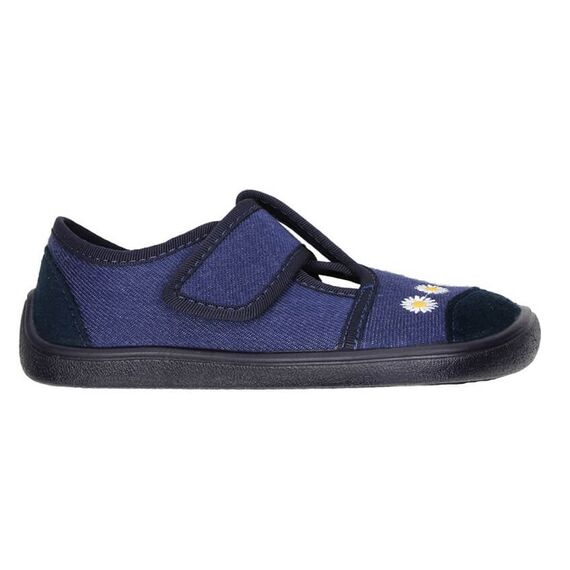 BAREFOOT Detské papuče modré kvietky